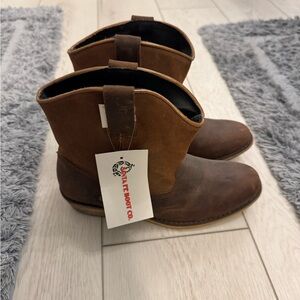 Brown Leather Ankle Boots
